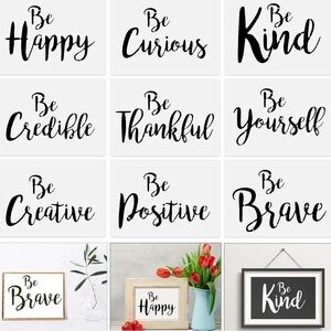 9 Brand New Motivational inspirational stencils for Back to School Teachers kid